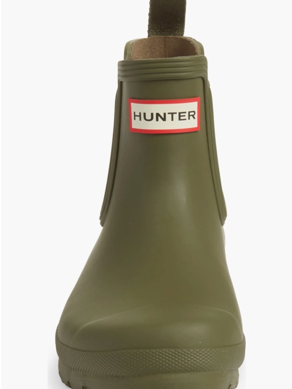 Hunter Short Chelsea Rain Boot - Olive Green NWOT - Picture 4 of 9
